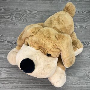 Vintage FAO Schwarz Patrick the Puppy Brown Hound Dog 20in Plush Stuffed Animal